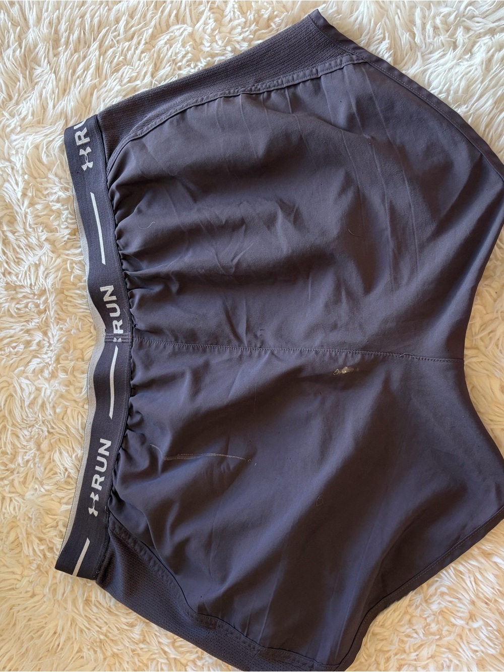 Under Armour Black Run Athletic Shorts.